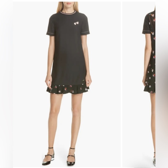 Ted Baker Dresses & Skirts - NEW • Ted Baker • Women’s Colour by Numbers Zolba Print-Detail Dress Black Pink